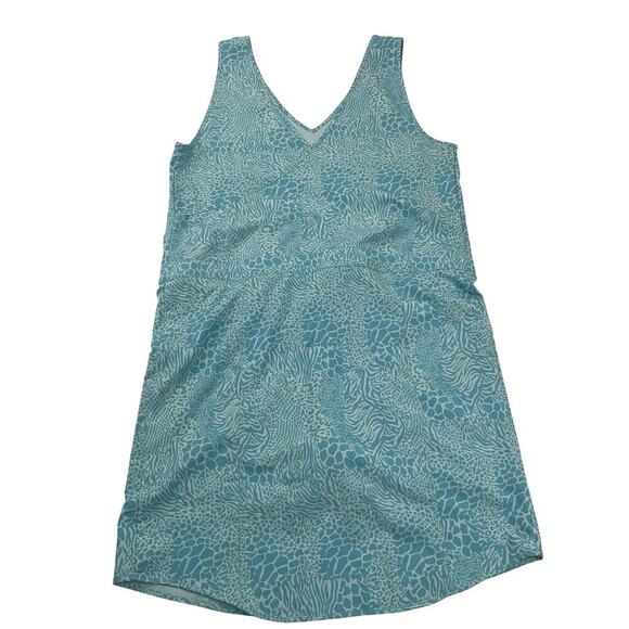 Kyodan Outdoor Skort Dress Romper Sleeveless Turquoise Animal Print Size S - Picture 7 of 11